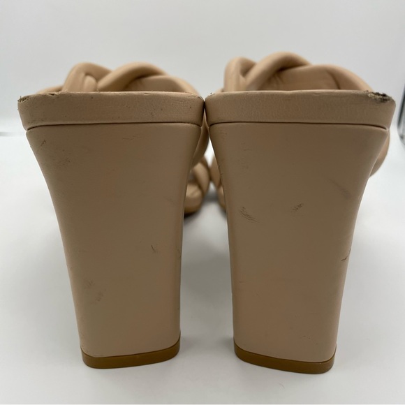 OPEN EDIT Remmy block heel twist beige sandals women Size 6.5M - Picture 12 of 14